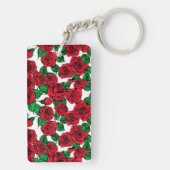 Rote Rosen Schlüsselanhänger (Rückseite)