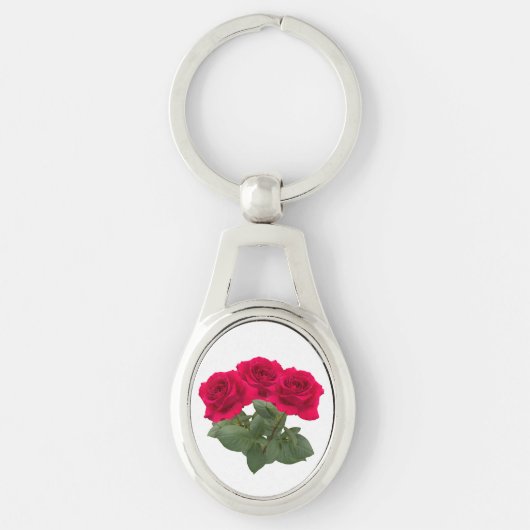 Rote Rosen Schlüsselanhänger (Vorderseite)