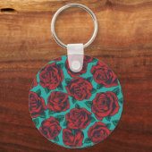Rote Rosen Schlüsselanhänger (Vorderseite)