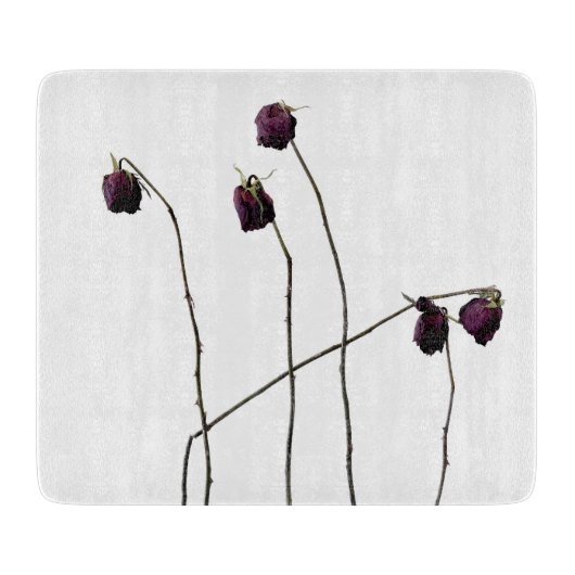 Rote Rosen Schneidebrett (Vorderseite)