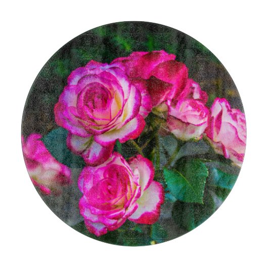 Rote Rosen Schneidebrett (Vorderseite)
