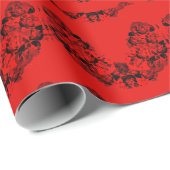 Rote Rosen Schöner Garten Geschenkpapier (Rolleneckpunkt)
