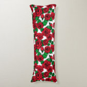 Rote Rosen Seitenschläferkissen (Vorderseite Vertikal)