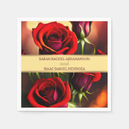 Rote Rosen Serviette