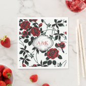 Rote Rosen. Serviette (Beispiel)