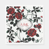 Rote Rosen. Serviette (Vorderseite)