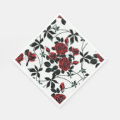 Rote Rosen. Serviette (Ecke)