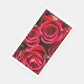 Rote Rosen Serviette (Ecke)