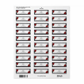 Rote Rosen Silver Black Stripes-Adresse (Vorne)