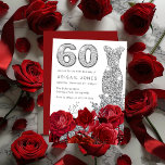 Rote Rosen Silver Diamond Gown 60. Geburtstag Einladung<br><div class="desc">Rote Rosen Silver Diamond Gown 60. Geburtstag Einladung Siehe Matching Kollektion in Nest und Nest Store</div>