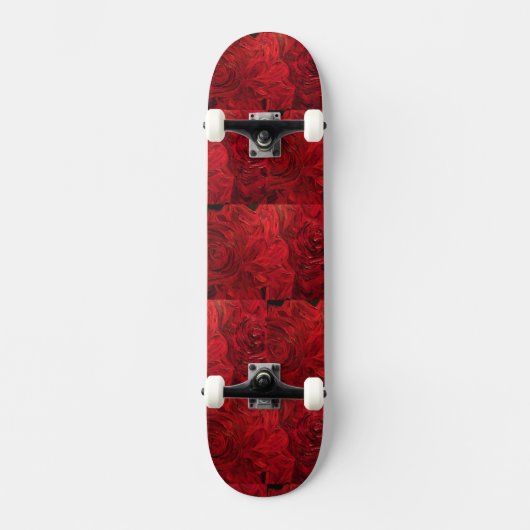 Rote Rosen Skateboard (Vorderseite)