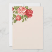 Rote Rosen Skript Speichern Sie das Datum | Elegan Save The Date (Rückseite)