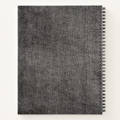 Rote Rosen Skull und Black Jean Background Noteboo Notizblock (Rückseite)