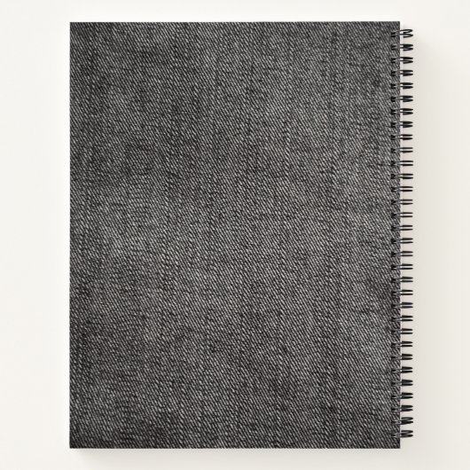 Rote Rosen Skull und Black Jean Background Noteboo Notizblock (Rückseite)