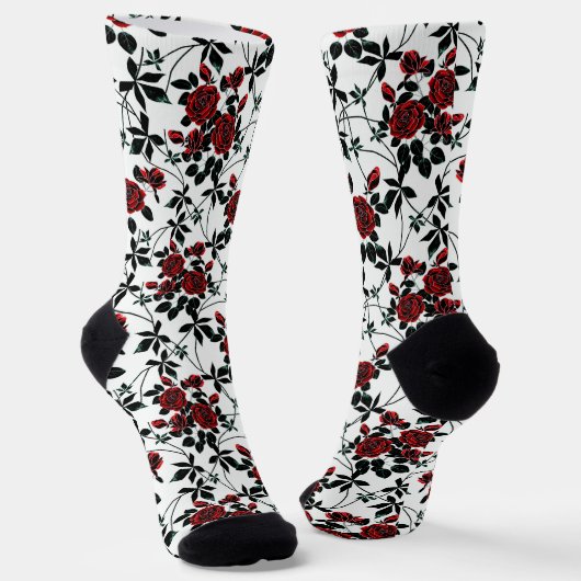 Rote Rosen. Socken (Gewinkelt)