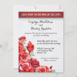 Rote Rosen Song von Solomon Hochzeit Einladung