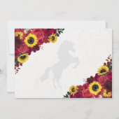 Rote Rosen Sonnenblumen Charro Quinceanera Vielen  Dankeskarte (Rückseite)