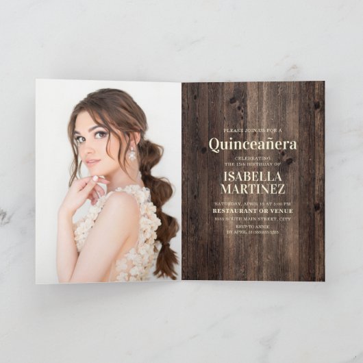 Rote Rosen Sonnenblumen Cowgirl Boots Quinceanera Karte (Innenseite)