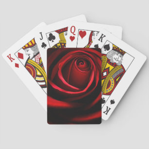Rote Rosen spielen Karten, Standardindizes. Spielkarten