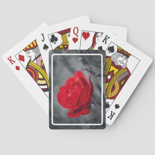 Rote Rosen Spielkarten (Rückseite)