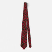 Rote Rosen & Spinnennetze Gothic-Schlips Krawatte (Vorderseite)