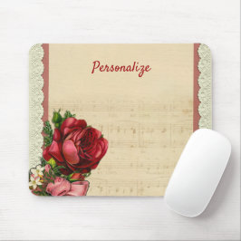 Rote Rosen, Spitzen- und Noten-Personalisierung Mousepad