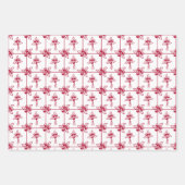 Rote Rosen Square Motif Wrapping Paper Sheet Set Geschenkpapier Set (Vorderseite 3)