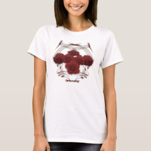 Rote Rosen & Stammesmuster: Maßhemd T-Shirt