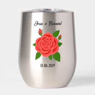Rote Rosen Stiel-Los-Tumbler