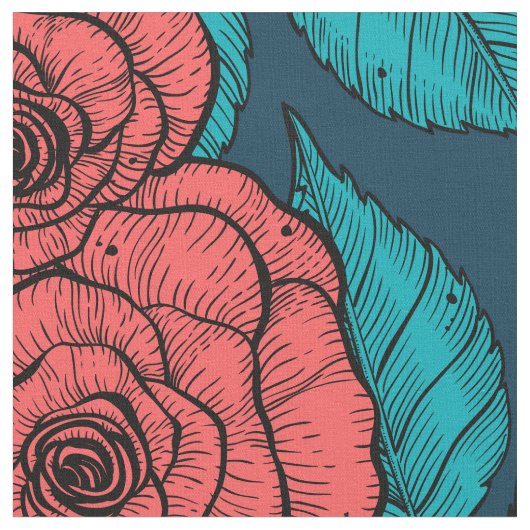 Rote Rosen Stoff (Nahaufnahme)