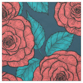 Rote Rosen Stoff (Muster)