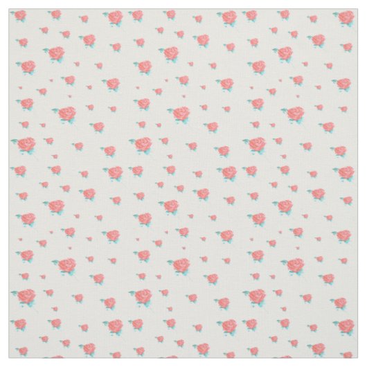 Rote Rosen Stoff (Muster)
