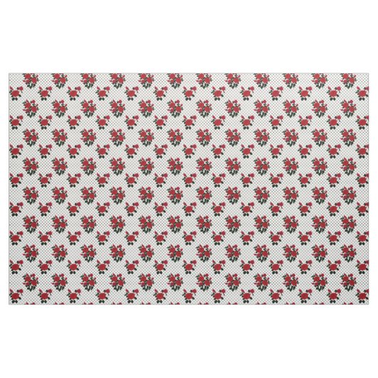 Rote Rosen. Stoff (Yard (91,4 cm))