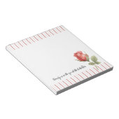 Rote Rosen Streifen Notizblock (angewinkelt)