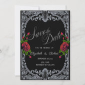 Rote Rosen, Streifen Save the Date gotisch (Vorderseite)