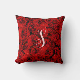 Rote Rosen Stylish Custom Monogram Kissen