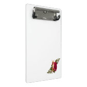 Rote Rosen Swagger Mini Klemmbrett (Schrägansicht)