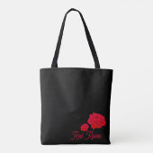 Rote Rosen Tasche (Rückseite)