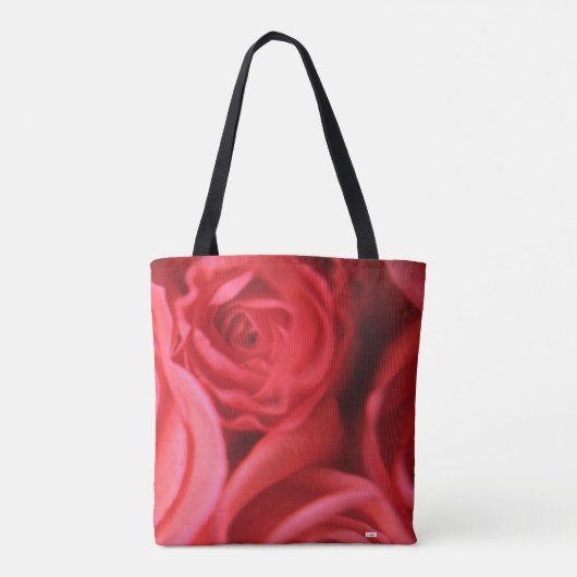 Rote Rosen Tasche (Rückseite)