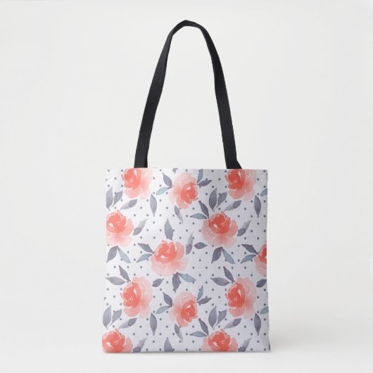 Rote Rosen Tasche (Vorderseite)