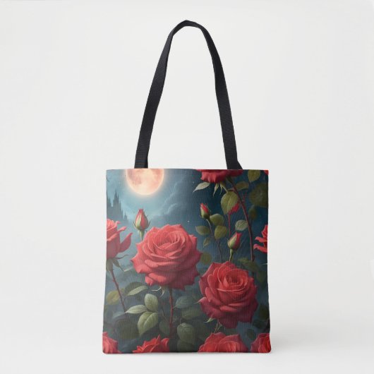 Rote Rosen Tasche (Vorderseite)