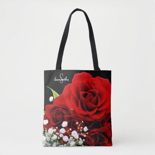 Rote Rosen-Tasche Tasche (Vorderseite)