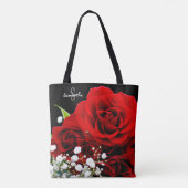 Rote Rosen-Tasche Tasche (Rückseite)