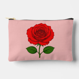 Rote Rosen-Tasche Zubehörtasche