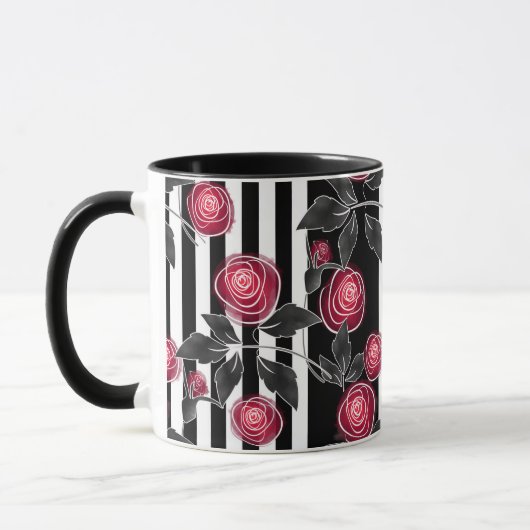 Rote Rosen Tasse (Links)