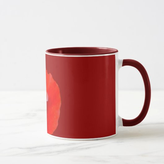 Rote Rosen Tasse Kaffee Cup Schöne Rose Dekoration (Rechts)