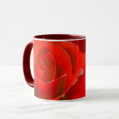 Rote Rosen Tasse Kaffee Cup Schöne Rose Dekoration (Vorderseite Links)