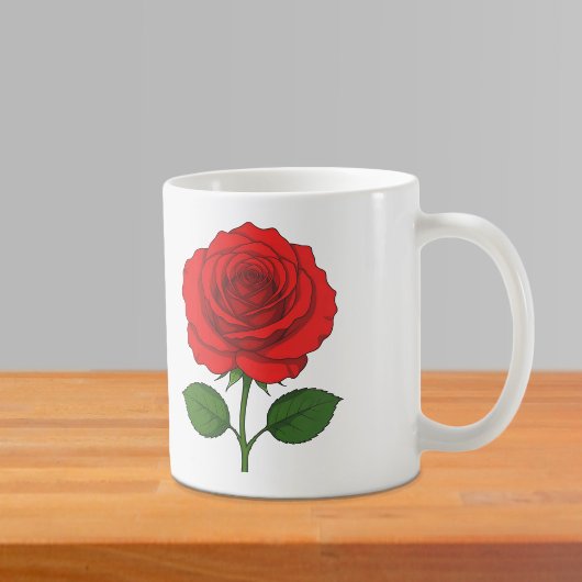 Rote Rosen-Tasse Kaffeetasse