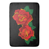 Rote Rosen Tattoo Badematte (Vorderseite Vertikal)