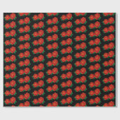 Rote Rosen Tattoo Geschenkpapier (Flach)